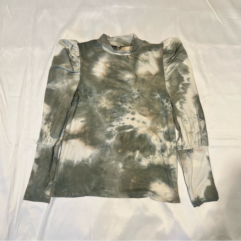 Main Strip Puff Sleeve Tie-Dye Top – Size L